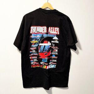 Vintage 2000 NASCAR Thunder Alley Tracks Graphic Tee L